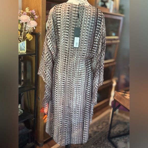 Halston Heritage Sz Small Mini Caftan Black Pixel Print MSRP $375 - Picture 4 of 8